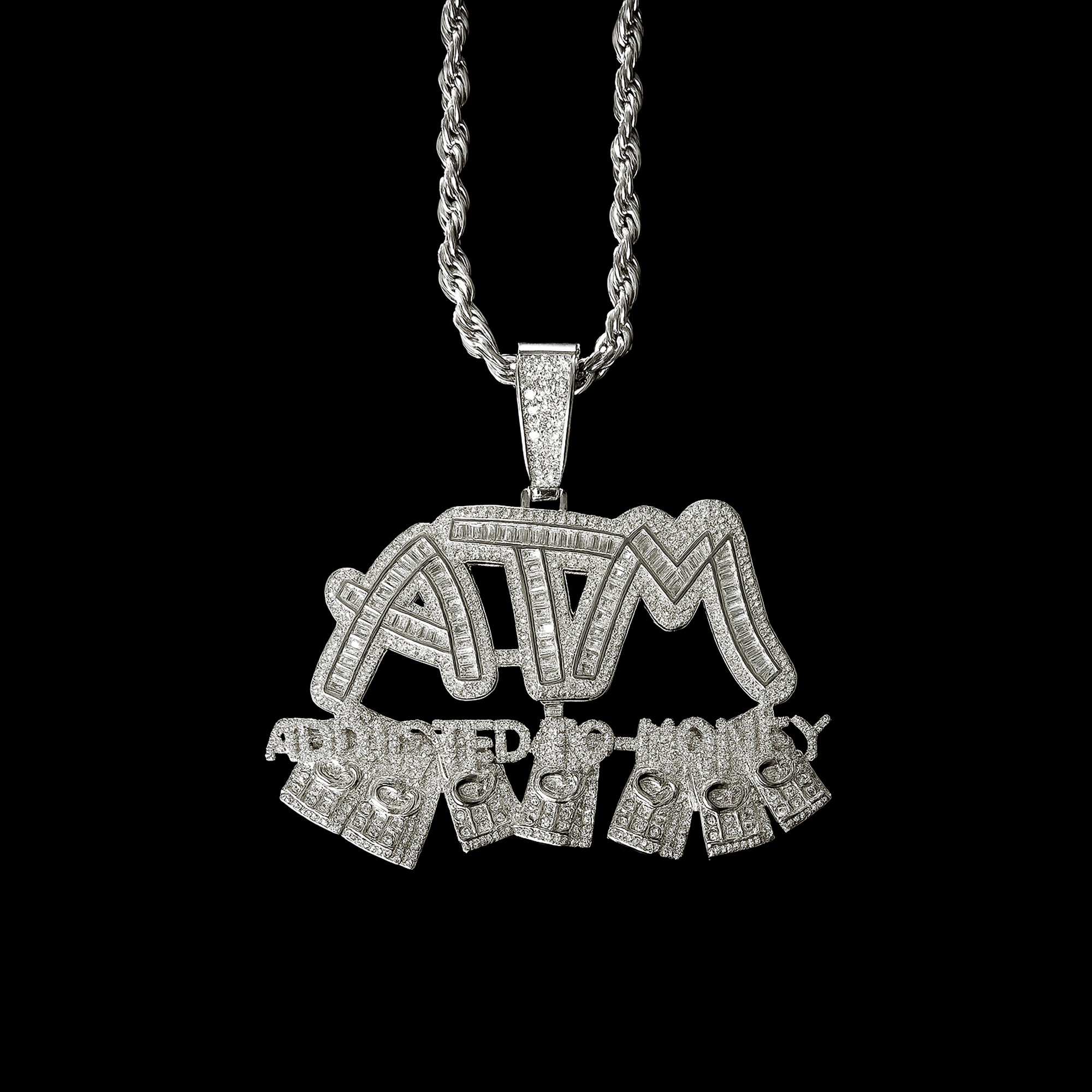 Premium Iced Out ATM (Addicted To Money) Pendant