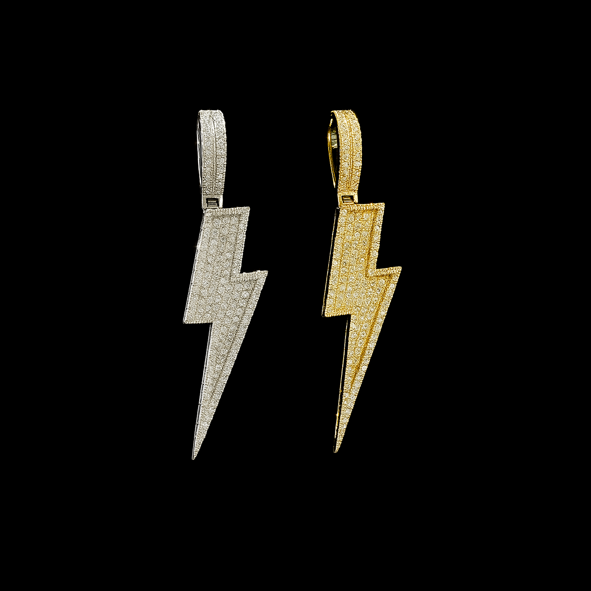 Premium Iced Out Lightning Pendant