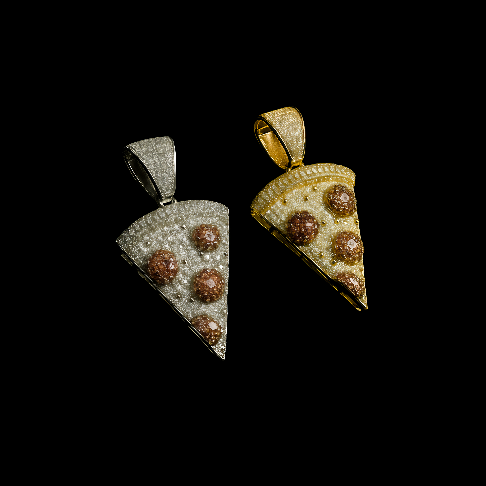 Premium Iced Out Pizza Pendant