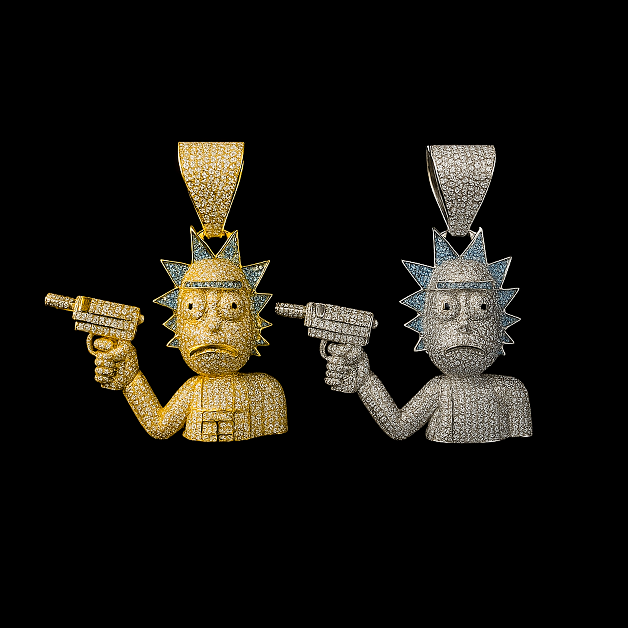 Premium Iced Out Rick Pendant